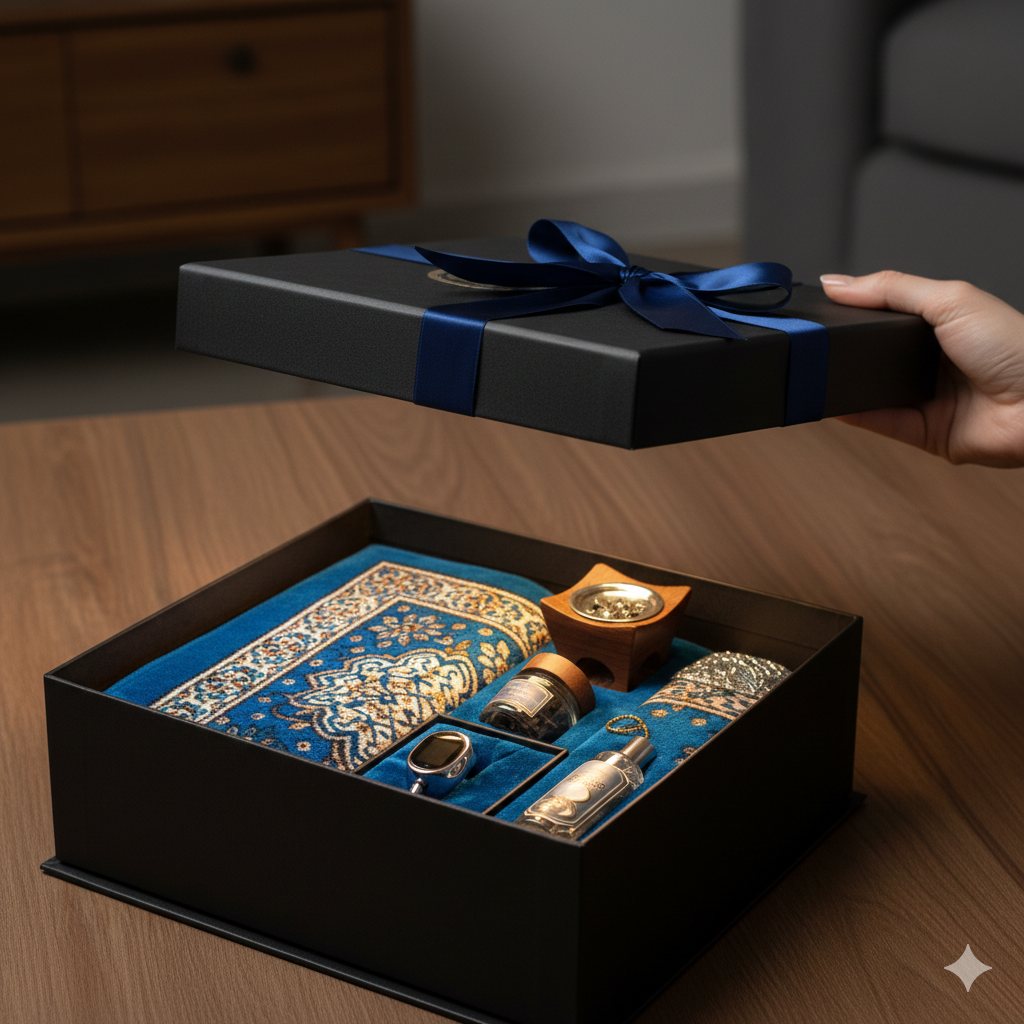 الأناقة والروحانية في باكيج واحد! 🌙.                       [رابط المتجر في البايو 🔗]
هل تبحث عن الهدية المثالية؟ أو ترغب في تجديد ركن الصلاة الخاص بك؟
نقدم لك Pack 1 – الإصدار الحصري!
✅ سجادة بمواصفات عالية.
✅ بخور ينعش الروح.
✅ تسبيح إلكتروني ذكي.
✅ تغ