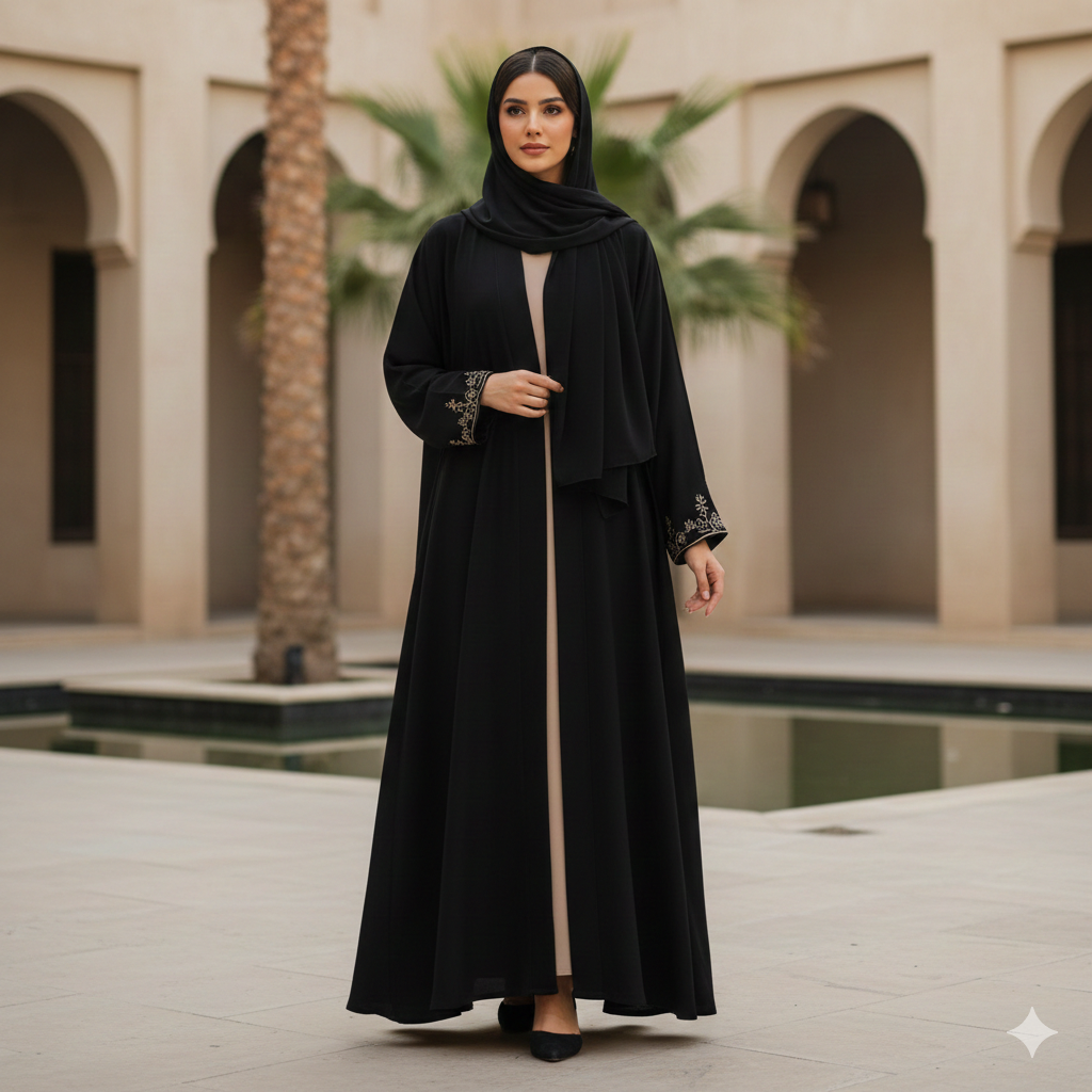 عباية "نور" الرمضانية – حيث تلتقي الأصالة بالفخامة 🌙✨