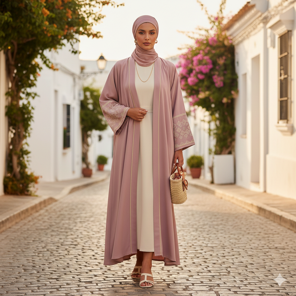 عباية "نور" الرمضانية – حيث تلتقي الأصالة بالفخامة 🌙✨